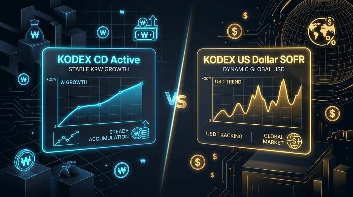KODEX CD금리액티브 vs KODEX 미국달러SOFR금리액티브 ETF 완벽 비교 분석 (배당금 포함)